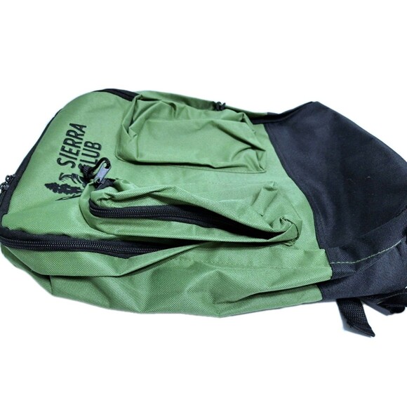 Sierra Club Olive Green Pocket Hiking Backpack - Picture 3 of 7